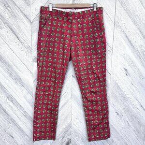 Royal & Awesome Loud Golf Chino Pants Mens Size 34x29 Beer Mug Allover Print Red